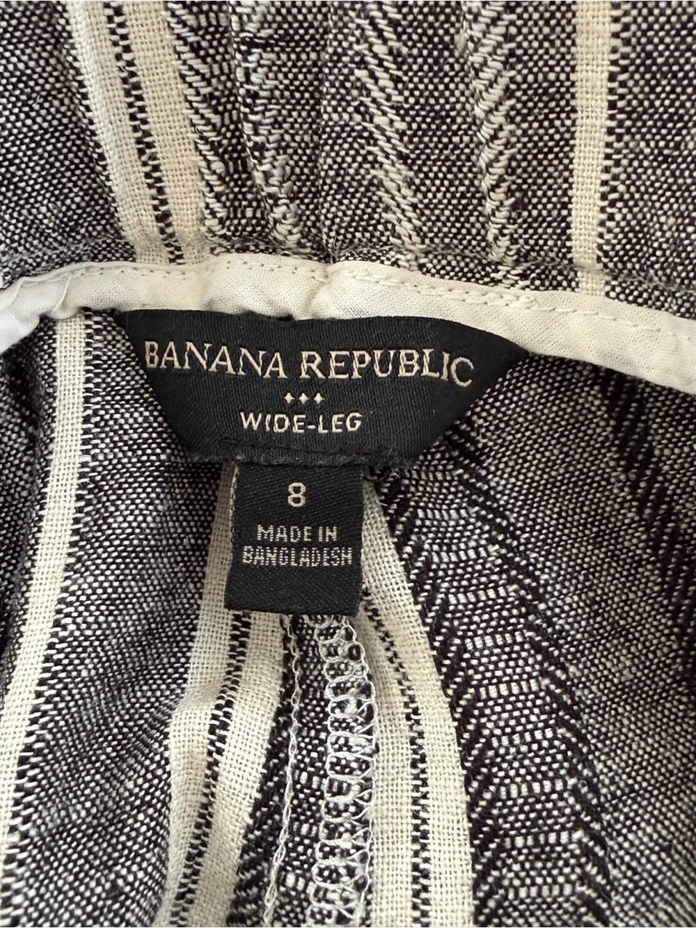 BANANA REPUBLIC FACTORY || Linen-Blend Paperbag Waist Wide-Leg Pants. Sz. 8